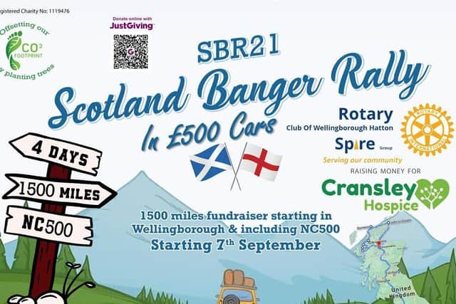 The Scotland Banger Rally is to raise £5,000 for Cransley Hospice Trust