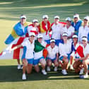 Team Europe, which included Northants star Charley Hull, celebrate their Solheim Cup victory