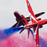 The world famous red Arrows will be flying over Corby on Tuesday afternoon