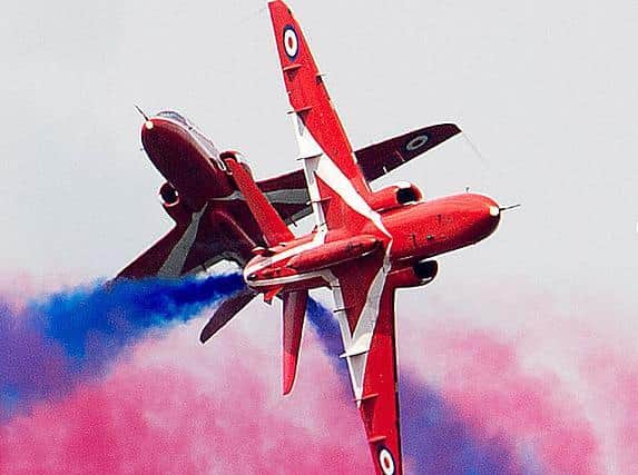 The world famous red Arrows will be flying over Corby on Tuesday afternoon