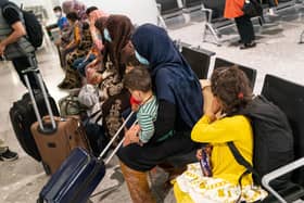 Refugees arriving at Heathrow Airport. (File picture).