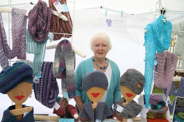 From Irthlingborough, Christine Phillips, owner of Nellie's Attic who makes knitted items