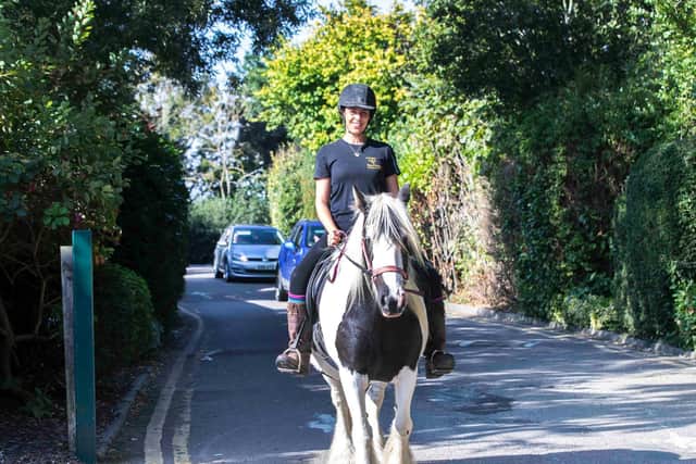 Natasha says cars should pass horses at no greater speed than 15 miles per hour. Photo: Kirsty Edmonds.