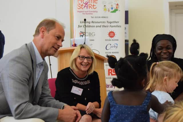 Prince Edward met families and children