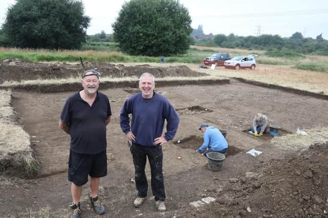 John Gray and consultant archaeologist Derek Roberts