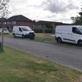 Forensics vans have been on the scene this afternoon