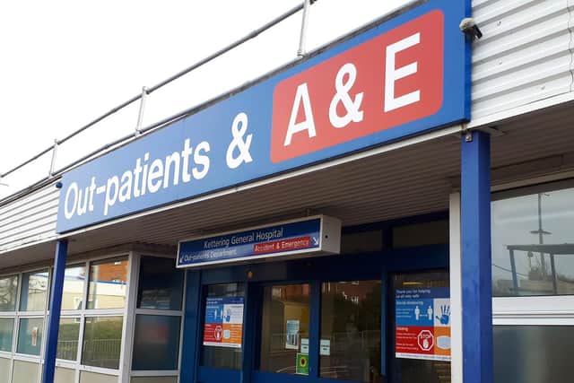 Kettering General Hospital A&E warned patients that they could expect a six hour wait
