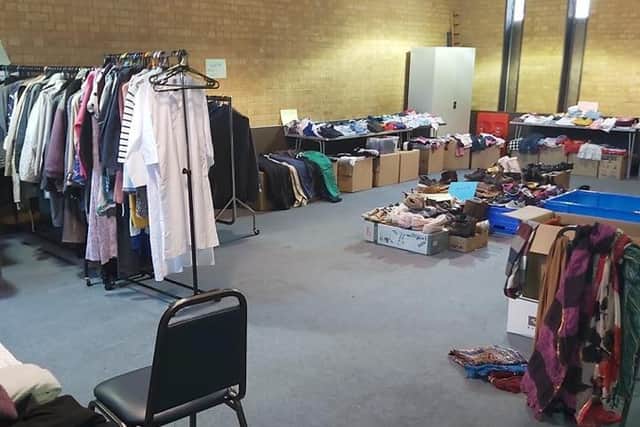 The Salvation Army is helping to supply clothes to refugees.