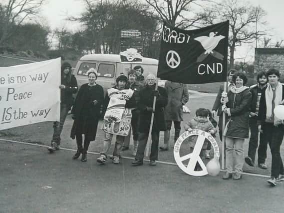 Corby CND took part in a walk to RAF Molesworth to protest against nuclear weapons