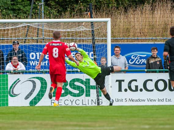 Nemanja Grubor is more familiar with this sort of situation but the goalkeeper came off the bench as an outfield player and scored Corby Town's fifth goal in their 5-0 victory at Histon