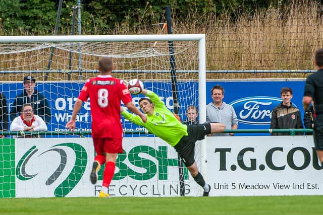 Nemanja Grubor is more familiar with this sort of situation but the goalkeeper came off the bench as an outfield player and scored Corby Town's fifth goal in their 5-0 victory at Histon