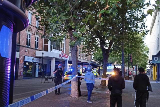 A 16-year-old boy has been taken to hospital with stab wounds.