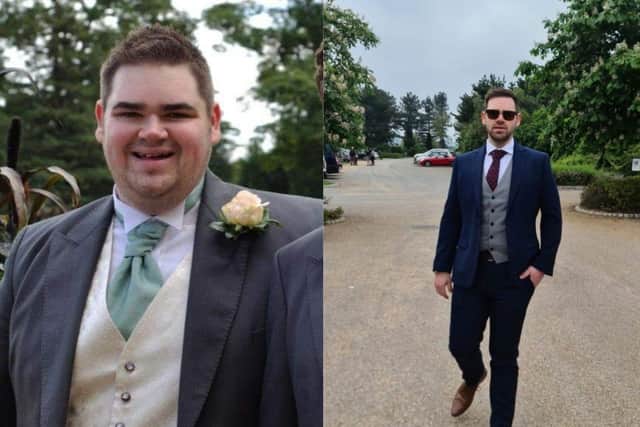 Will Newell before and after his weight loss