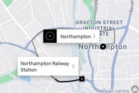 Here is what the Uber app will look like when users open it in Northampton.