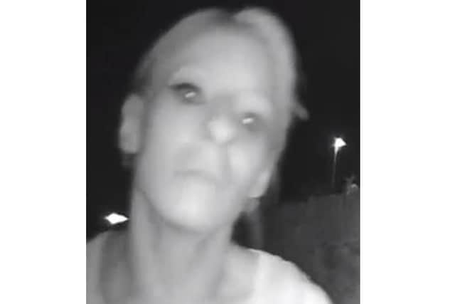Police want to speak with this woman in connection with an attempted burglary in Mears Ashby, Northamptonshire.