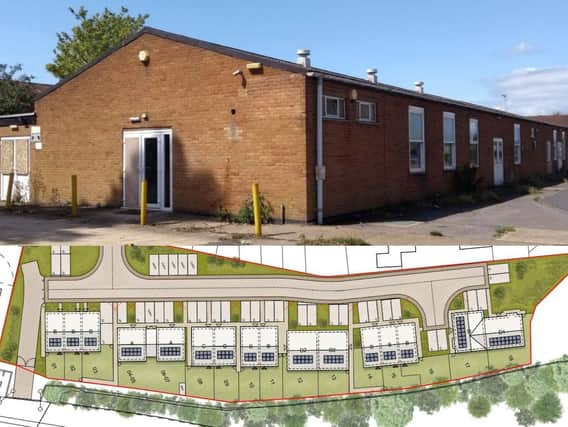 Top: The former gym in Cannock Road that is set to be converted to five homes. Bottom: The proposal for the site in Cheltenham Road.