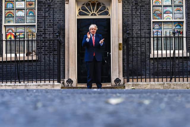 Prime Minister Boris Johnson clapping for carers during the Covid pandemic. Image: Getty