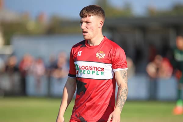 Jordon Crawford had a positive impact after coming on as a late substitute for his Kettering Town debut against Spennymoor Town at the weekend. Picture by Peter Short