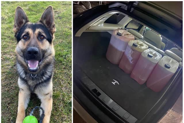 PD Bryn tracked down the suspect after discovering a boot full of red diesel