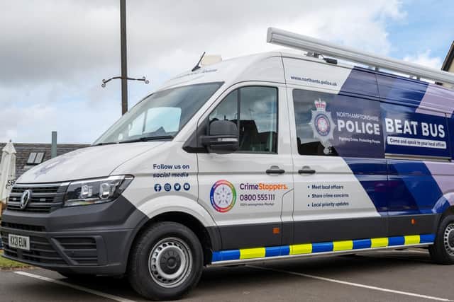 Northamptonshire Police will be sending its 'beat bus' to all four corners of the county