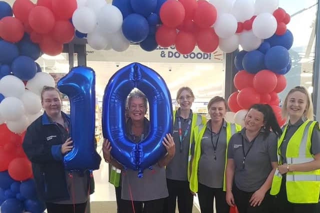 Corby Company Shop colleagues celebrate a decade in the town