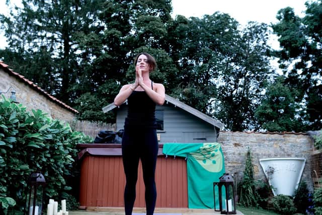 Yoga sessions were held in the garden
Photo by Julietta Arden-Taylor