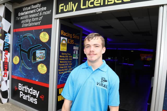 Jordan works at ViRAL Entertainment in Corby town centre