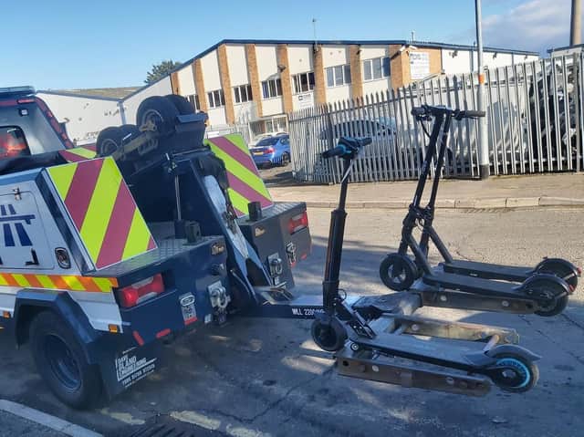 Northamptonshire Police seized a number of private e-scooters during last month's crackdown