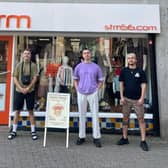 L-R: Co-owners Jack Tavener and Elis Haddock and Kettering store manager Scott Pearson