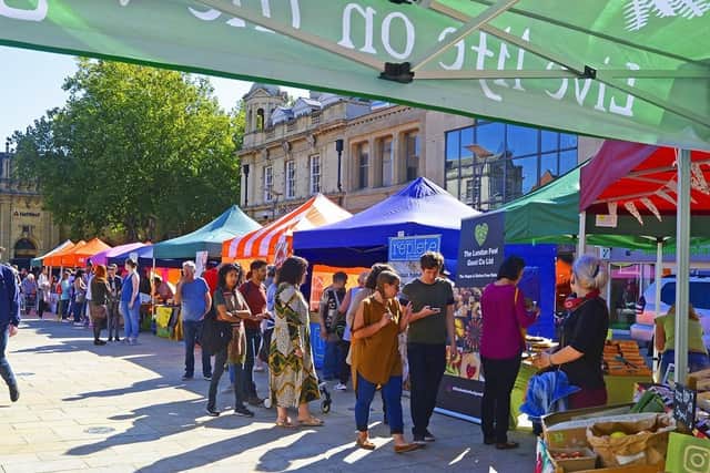 A previous vegan market in nearby Peterborough