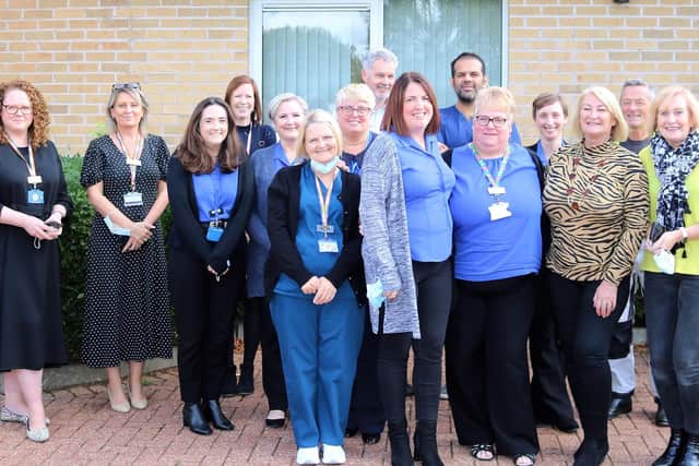 Helen Brewer with colleagues
