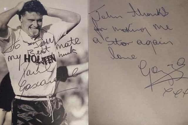 A message of thanks from Gazza
