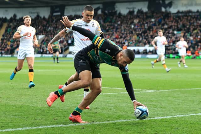 Courtnall Skosan scored as Saints beat Wasps in March