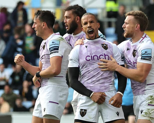 Courtnall Skosan celebrated after earning a stunning win for Saints at Wasps