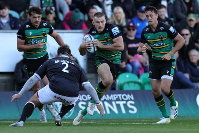 Ollie Sleightholme scored twice on his 50th appearance for Saints