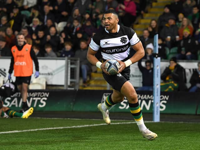 Luther Burrell scored for the Barbarians against Saints