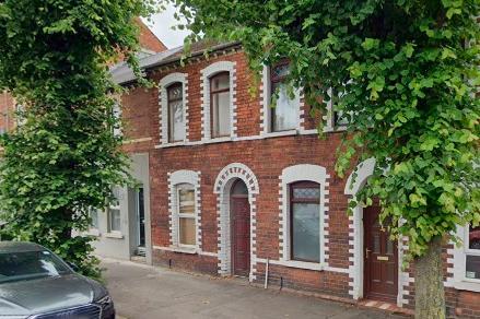 This end terrace at the top of Donegal Avenue in Belfast has an asking price of £49,000.