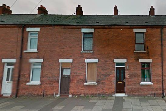 A terrace house on Caledon Street in Belfast is on the market for sale with an asking price of £55,000.
