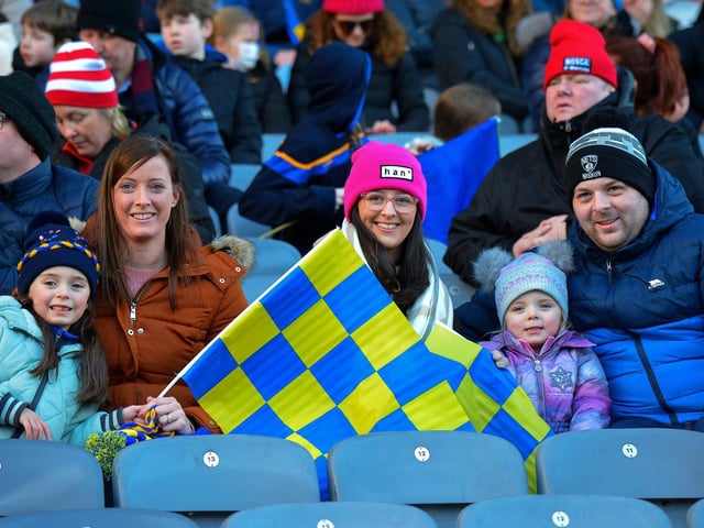 Steelstown supporters at the All Ireland Intermediate Football final at Croke Park on Sunday. DER2206GS – 001