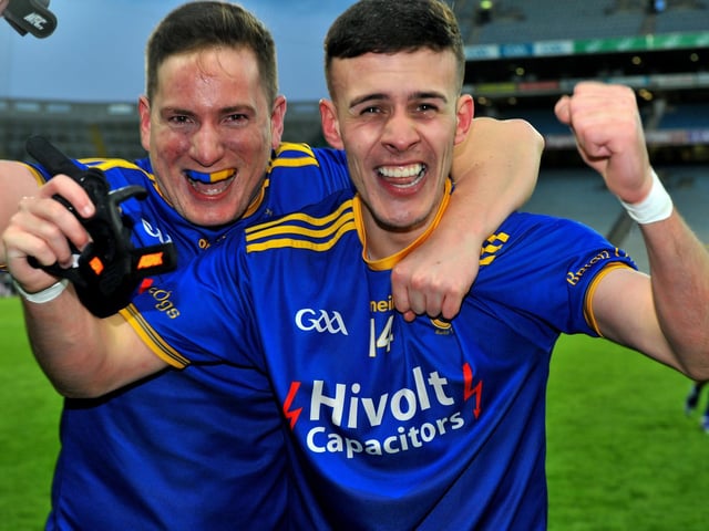 Steelstown’s Cormac Mooney and Morgan Murray celebrate