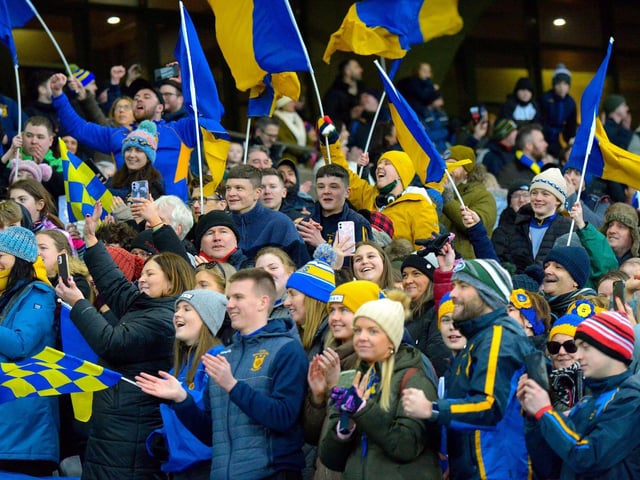 Steelstown fans at Croke Park for the All Ireland Intermediate Football Final against Trim on Sunday. DER2206GS – 065