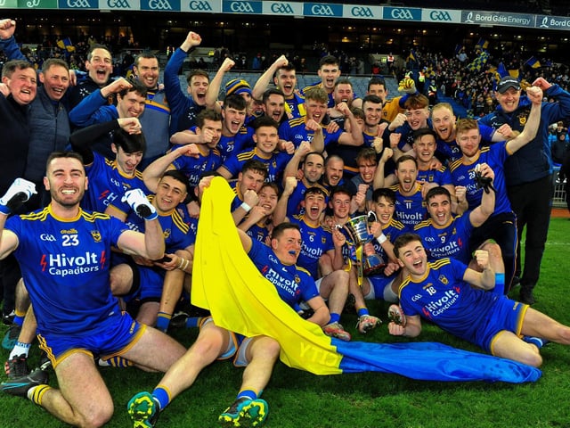 Steelstown players celebrate their All Ireland Intermediate Football Final win over Trim at Croke Parkon Sunday afternoon last.