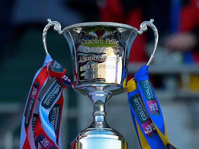 The AIB All Ireland Intermediate Club Football Championship trophy.
