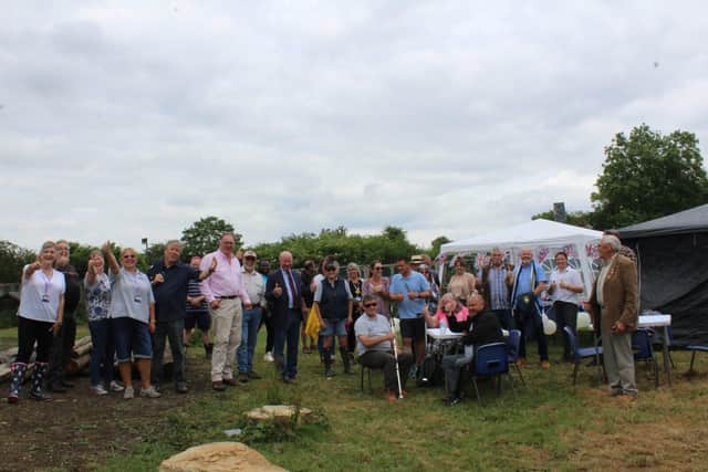 Guests gather at the grand opening of Rendezvous Point