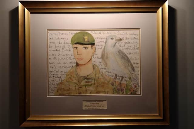 Some of the art on display at the Saxon Crown Hotel