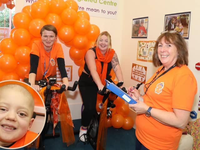 Pen Green Centre staff, pupils and parents are getting moving to raise money for Sebastian Nunney (inset)