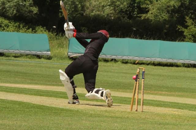 The final wicket falls in Desborough’s win over Brigstock
