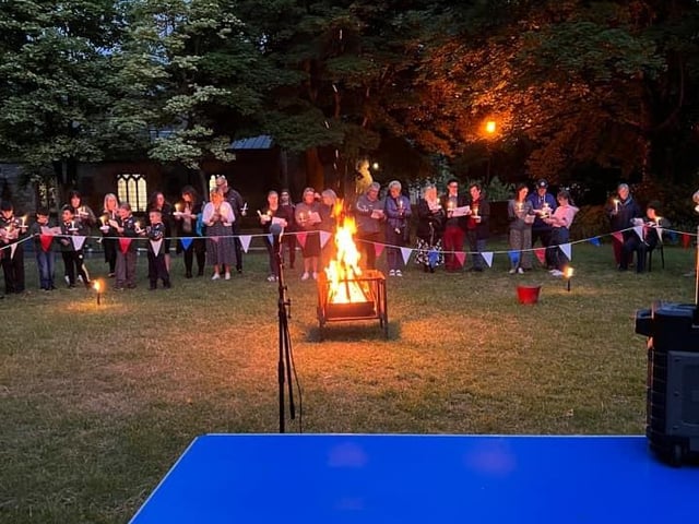 The scouting movement in Corby lit a beacon