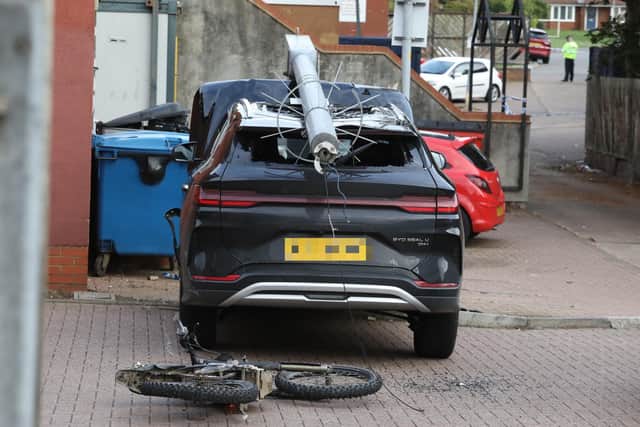Car and e-bike incident behind Rockingham Road shops in Corby /National World