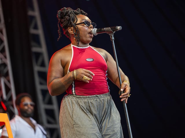 Summer Pearl on stage at the Shambala Festival on Sunday, August 30, 2026. Photo by David Jackson.